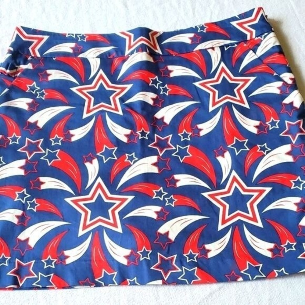Royal and Awesome Americana Golf‎ Red White and Blue Sz. 10 Skorts